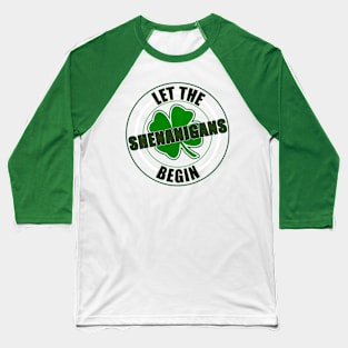 4 Leaf Clover Shenanigans Baseball T-Shirt